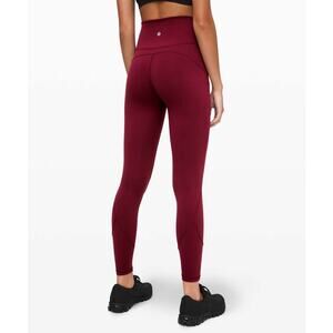 Lululemon In Movement Tight 25" *Everlux Deep Rouge Size 4 High Rise Gym Run
